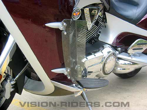 Louvers were developed mitigate heat on the rider legs